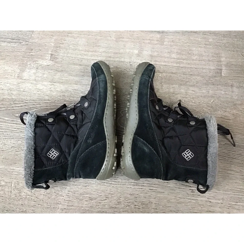Columbia Women's Size 8 Waterproof Winter Snow Boots Black/Grey YL5207-011